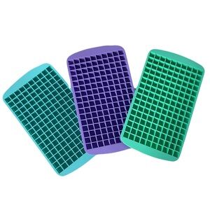 Set of Three Silicone Ice Cube Trays